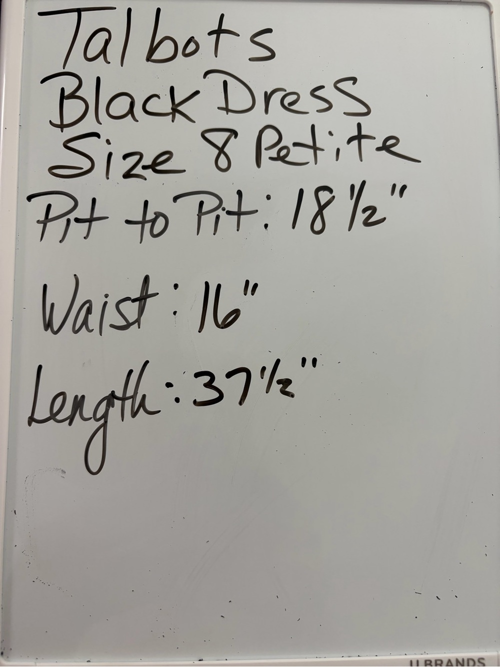 Talbots Black V-Neck Short Sleeve A-Line Midi Dress - Picture 6 of 6